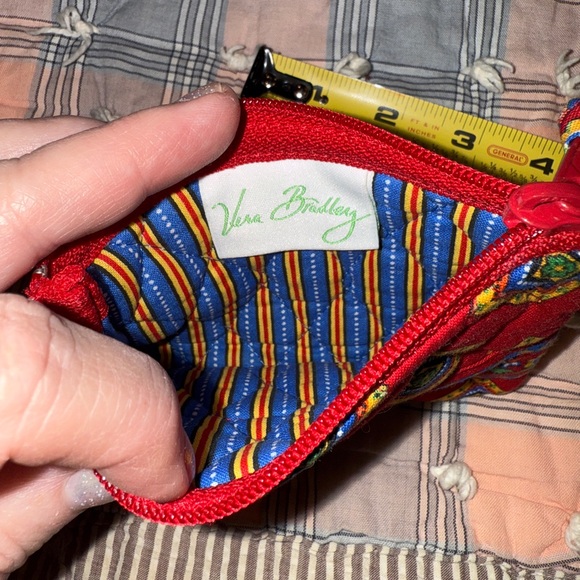 Vera Bradley Red and Blue Quilted Coin - Picture 3 of 3